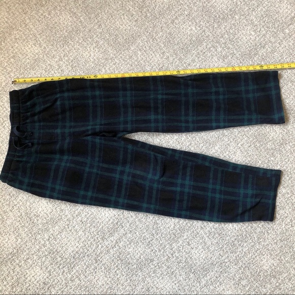 Perry Ellis Windowpane Plaid Pajama Lounge Pants Green - Picture 7 of 14